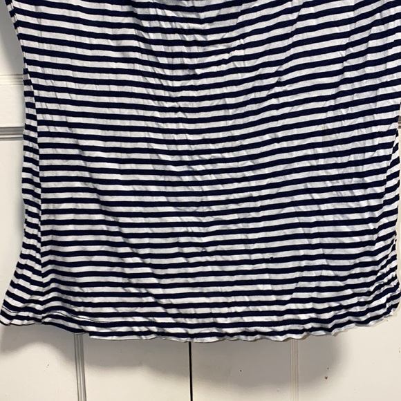 H&M Medium Black White Stripe Boat Neck Short Sleeve Top - Picture 6 of 12